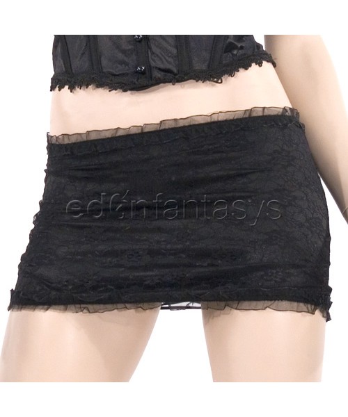 Lace up mini skirt