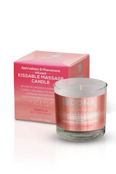 DONA Kissable Massage Candle - Vanilla Buttercream