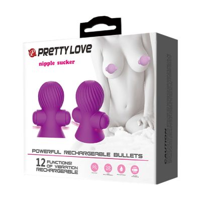 Pretty Love Nipple Vibrating Sucker Purple