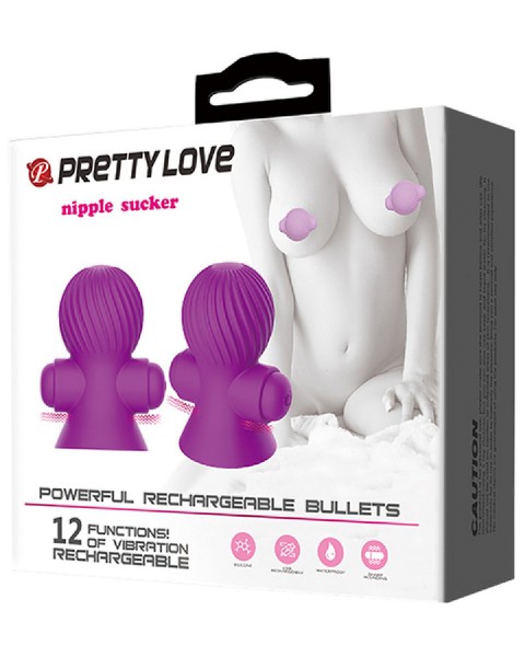 Pretty Love Nipple Vibrating Sucker (Purple)
