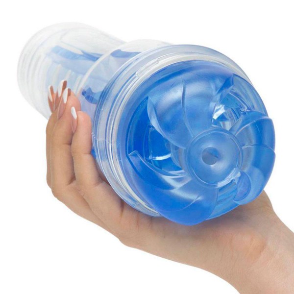 Fleshlight Turbo Thrust Blue Ice Masturbator | Blow Job Simulator for Men