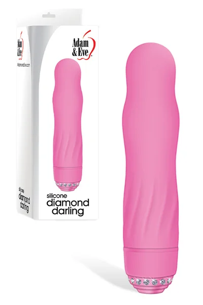 Adam and Eve Silicone 4.75" Vibrator with Rhinestone Accents — image 4 of 5