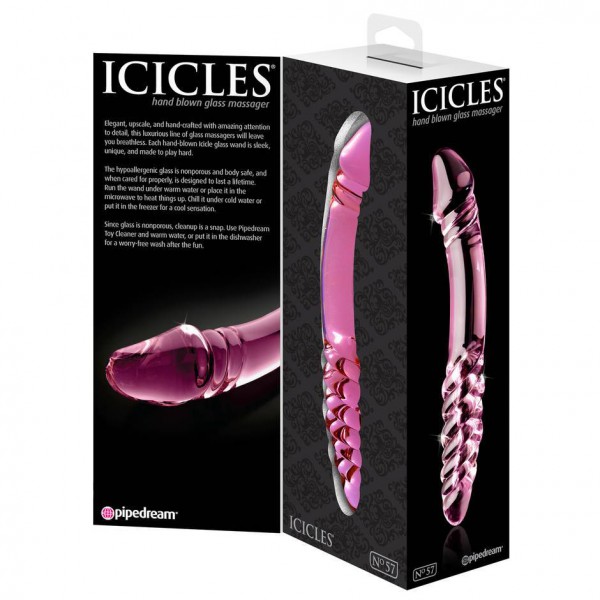 Icicles No 57 Realistic Double Ended Glass Dildo