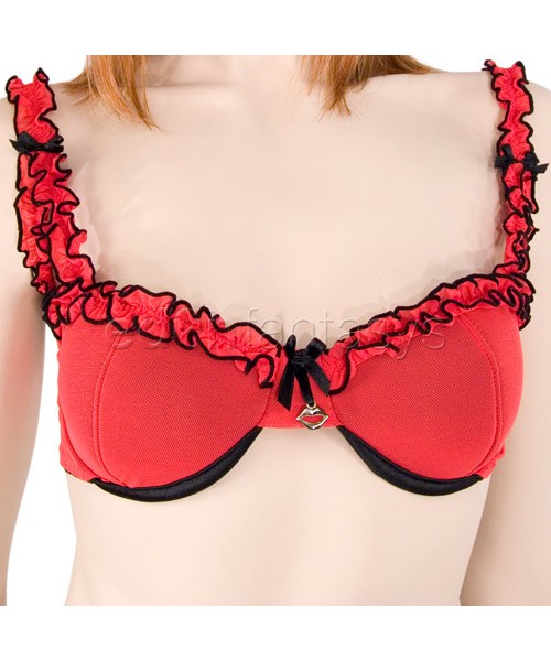 Mesh bra and thong