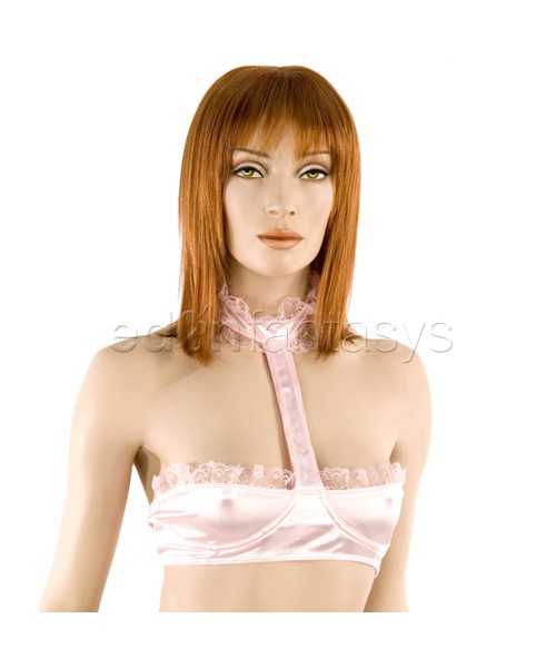 Satin bra and thong set