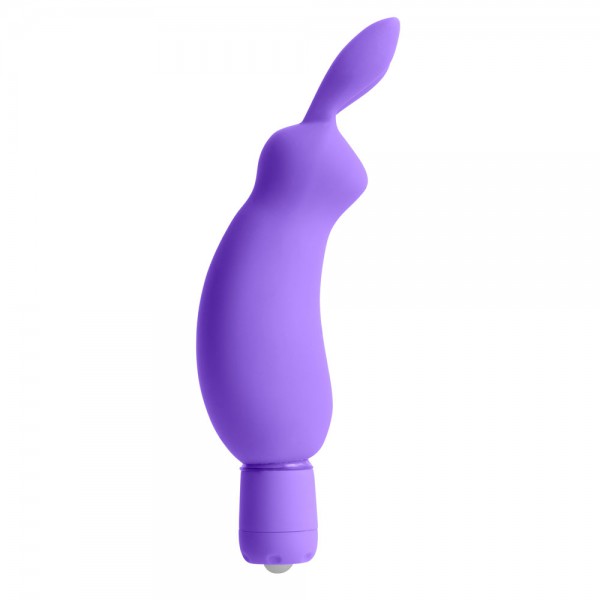 Neon Purple Luv Bunny Mini Vibrator - 1 x AAA