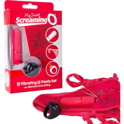 Vibrating Panty Set Red