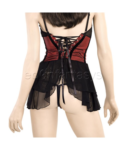 Corset style babydoll set