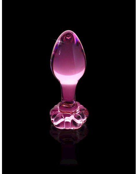 Icicles No 48 Medium Glass Flower Butt Plug 3 Inch