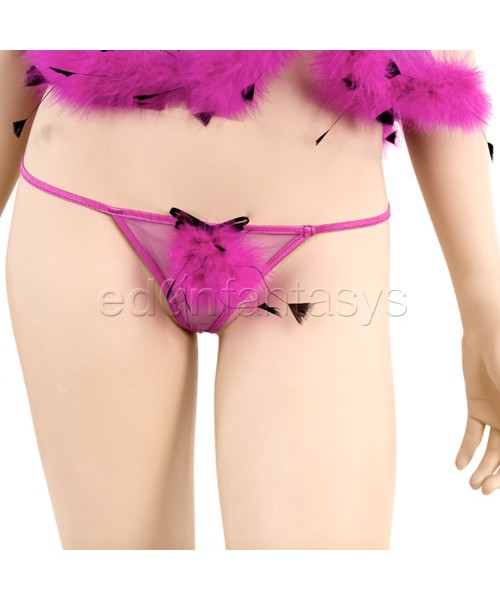 Hot pink flamingo cami with g-string