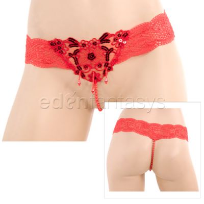Jeweled pearl g string