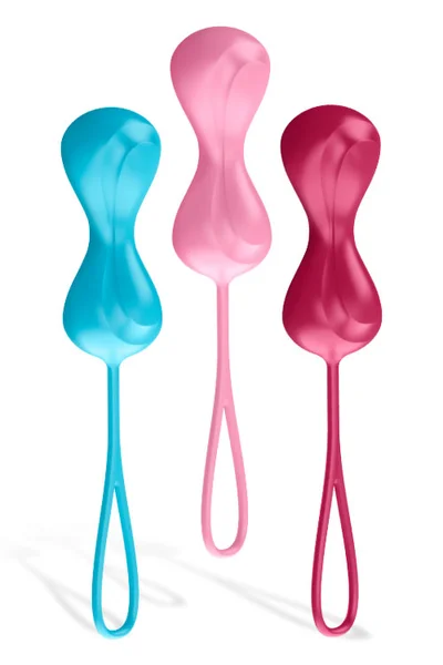 Satisfyer 7" Weighted Hourglass Kegel Balls (3 Pce Set) — image 5 of 8