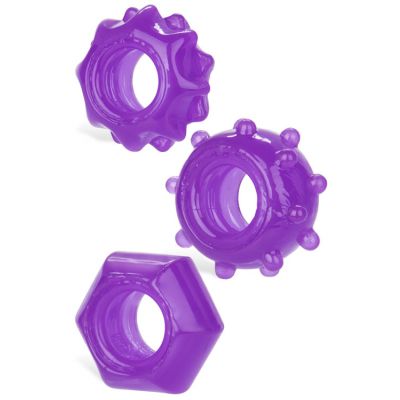 California Exotic Reversible Silicone Cock Ring Set 3 Pce