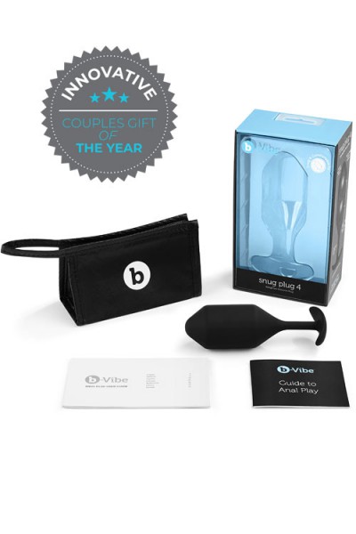 B-Vibe Weighted Silicone 5.2" Snug Butt Plug 4 (257g)