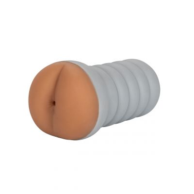 Gripper Ribbed Tight Ass Brown Masturbator