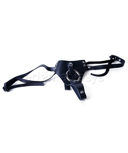 Simply sexy leather strap-on