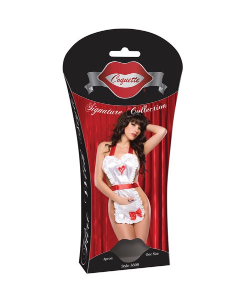 Heart satin apron