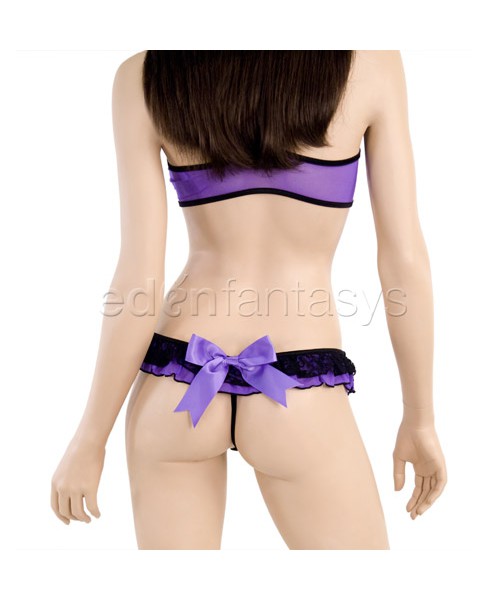 Sensual lace bra and skirtini set
