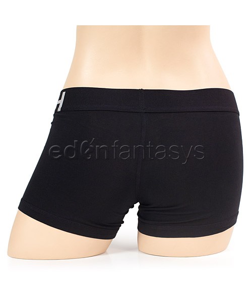 Black boxer harness