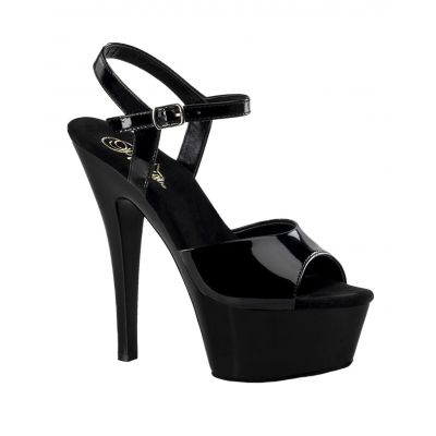 Pleaser Kiss 209 Ankle Strap Patent Platform Sandal