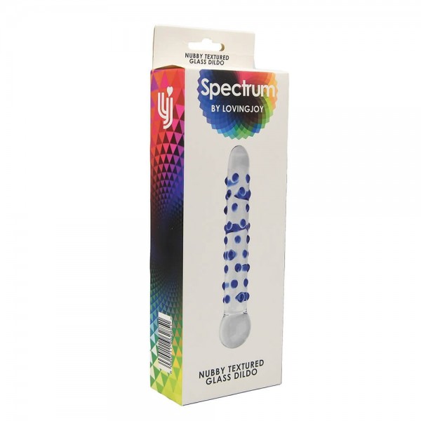 Spectrum Nubby Textured Glass Dildo