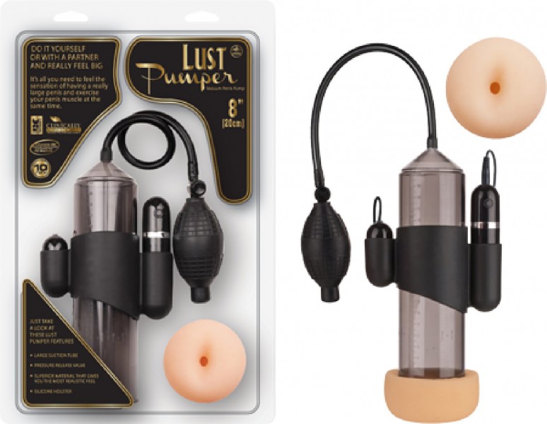 Lust Pumper 8" Vibrating Pump W/ Gauge