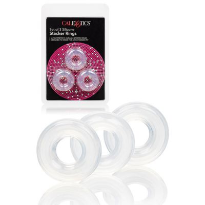 California Exotic Silicone Stacker Cock Rings 3 Pack
