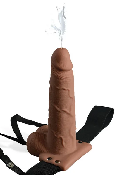 Pipedream 7" Hollow Squirting Strap On With Balls — image 4 of 6