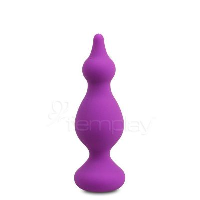Amuse Black Silicone Butt Plug Medium Purple