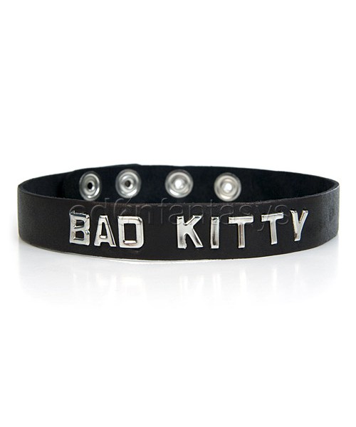 Bad kitty wordband collar