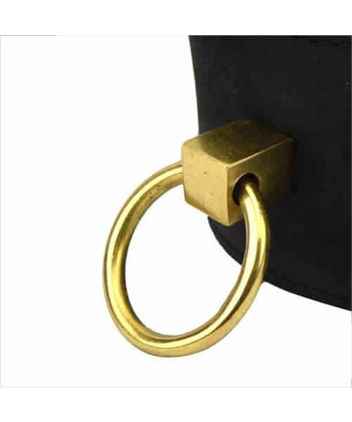 Bound Noir Nubuck Leather Collar with O Ring — image 6 of 18