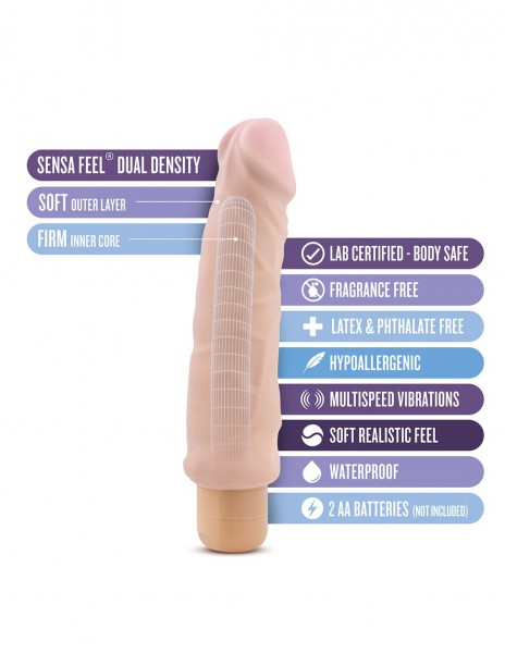 Au Naturel Home Wrecker Vibrating Dildo Flesh