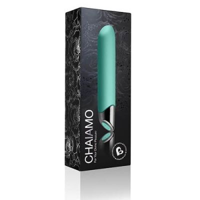 Rocks Off Chaiamo 10 Function Rechargeable Classic Vibrator Teal Blue