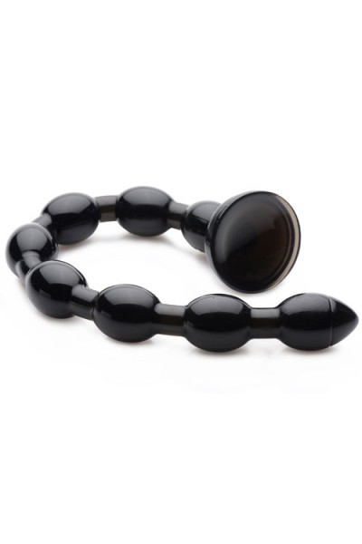 Hosed Flexible Beaded 19" Anal Snake with Suction Base