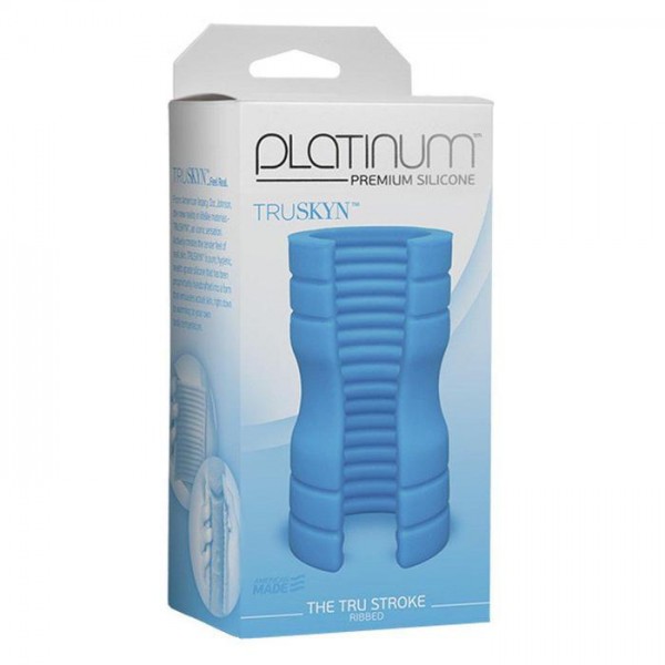 TRUSKYN Platinum Silicone Tru Stroke Ribbed Stroker (Vanilla) — image 5 of 6