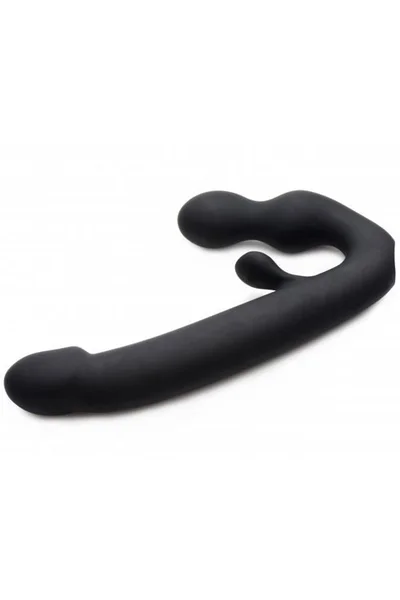 Strap U Tri-Volver Vibrating Strapless 8.3" Silicone Strap On — image 8 of 12