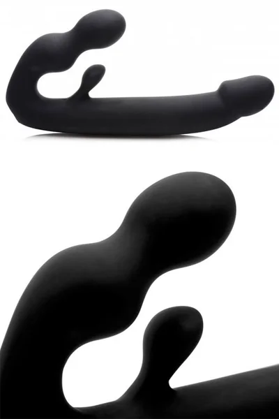Strap U Tri-Volver Vibrating Strapless 8.3" Silicone Strap On — image 9 of 12