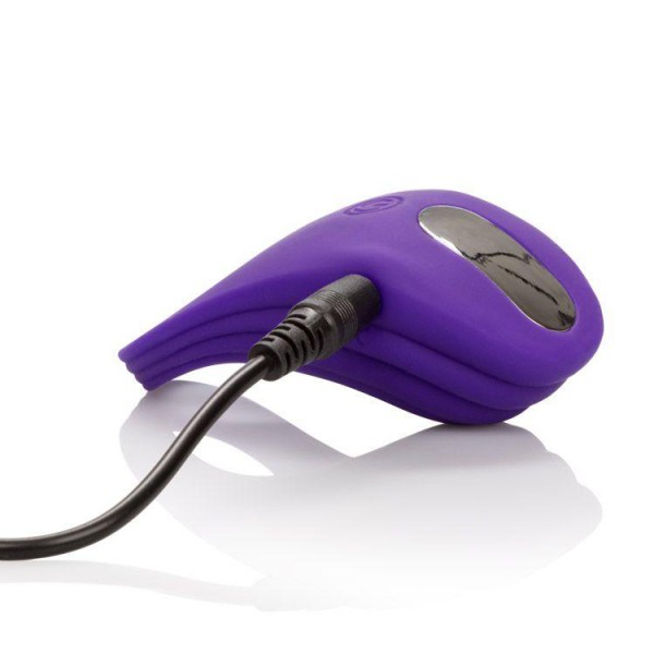 Silicone Rechargeable Passion Enhancer Penis Ring - Purple