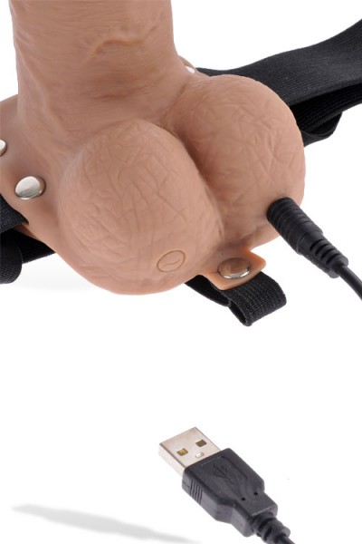 Pipedream 7" Hollow Strap On With Remote