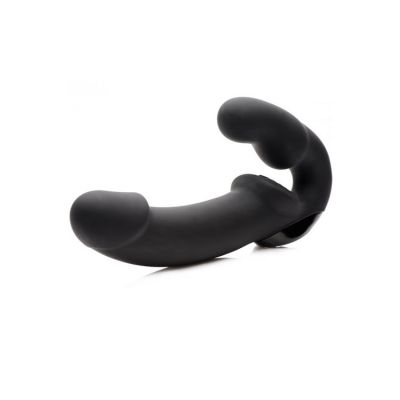 Strap U 9 5 Vibrating Silicone Strapless Strap On with Remote