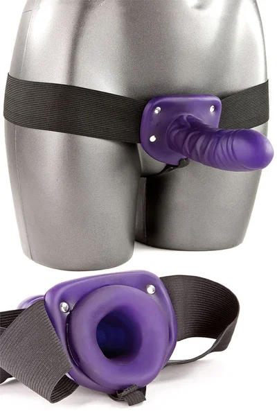 Adam and Eve Hollow 6" Dildo with Elastic Strap On Harness — image 8 of 12