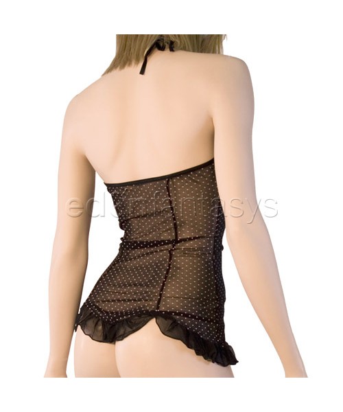 Polka dot chemise set