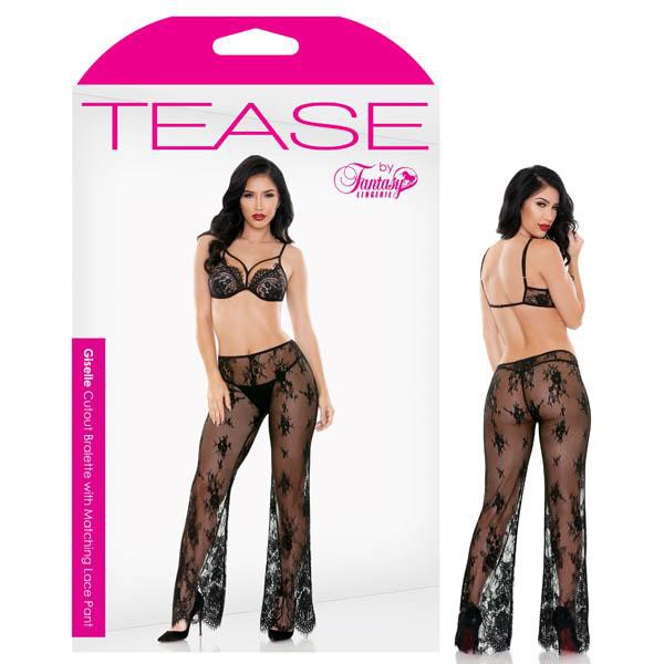 Tease - Giselle Cutout Bralette with Matching Lace Pant