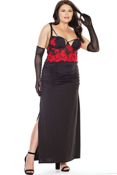 Coquette Love Blossoms Embroidered Gown
