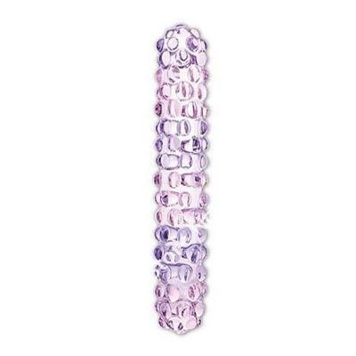 Glas Purple Rose Nubby Glass Dildo by Glas