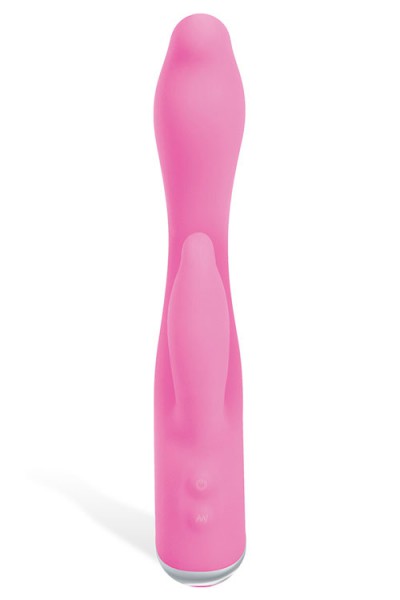 Adam and Eve Silicone 8" Rabbit Vibrator with Angled G-Spot Tip