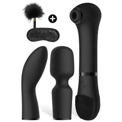 Shots Toys Clitoral Suction Massage Wand G Spot Vibrator Kit 6 Pce