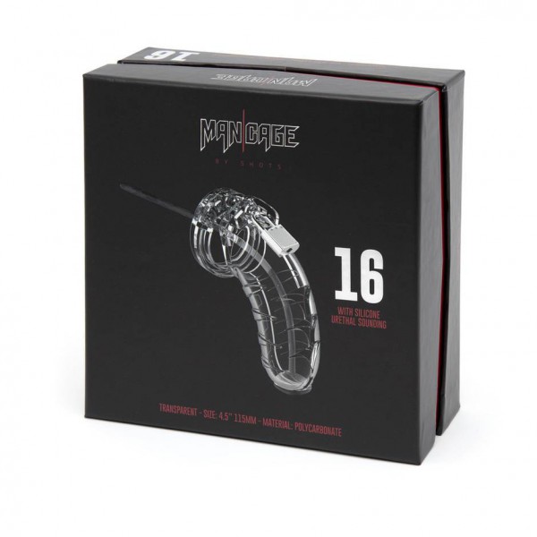 Man Cage Medium Chastity Cage with Silicone Urethral Sound