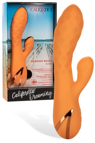 California Exotic Newport Beach Babe 8.5" Rabbit Vibrator With Thumping Teaser — image 6 of 10
