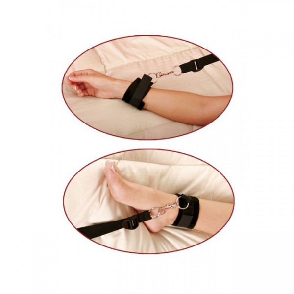 Pipedream Fetish Bed Restraint Bondage Kit with Cuffs